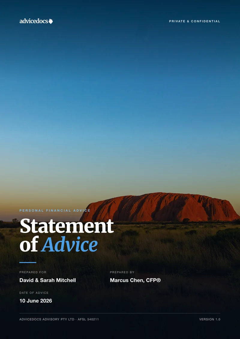 Statement of Advice cover